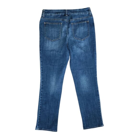 Chicos Jeans Size 0.5 Womens Size 6R Blue Denim So Slimming Girlfriend Slim Crop - Picture 2 of 6